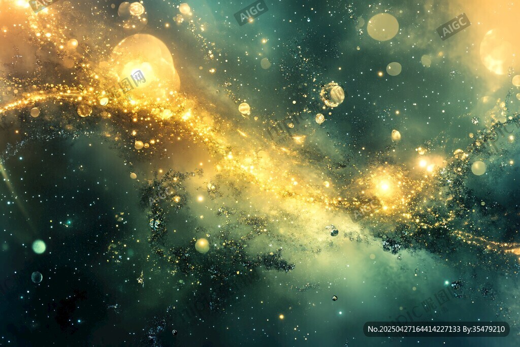 梦幻璀璨的宇宙星云景象