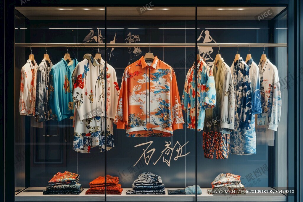 时尚男装橱窗陈列展示