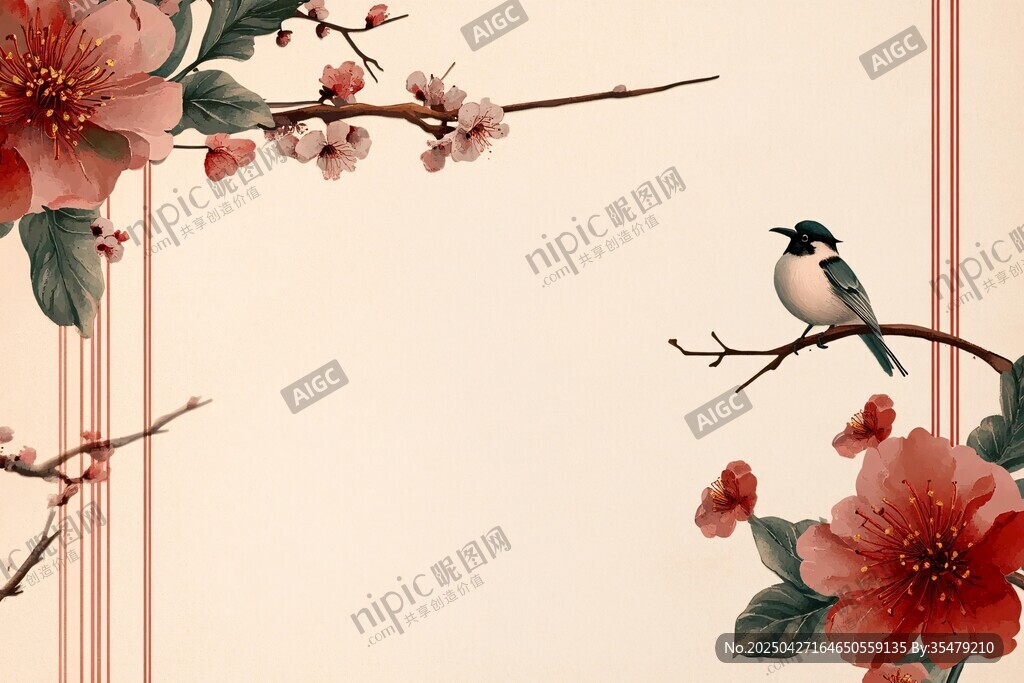 花鸟图 春日烂漫景致