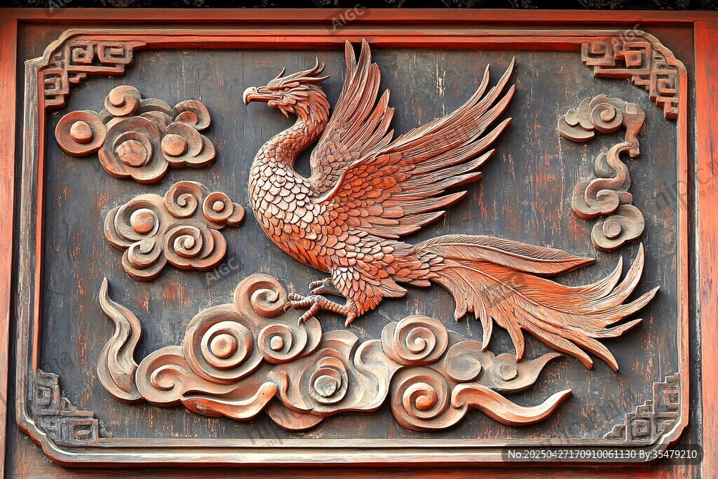 凤凰木雕 中式祥瑞艺术杰作