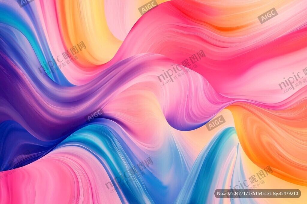 梦幻色彩流体艺术背景图