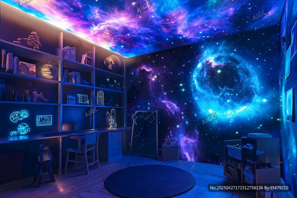 梦幻星空主题创意房间