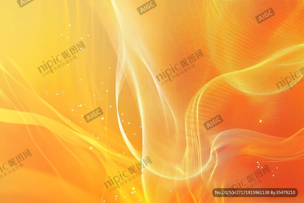 梦幻橙黄流体动感背景图