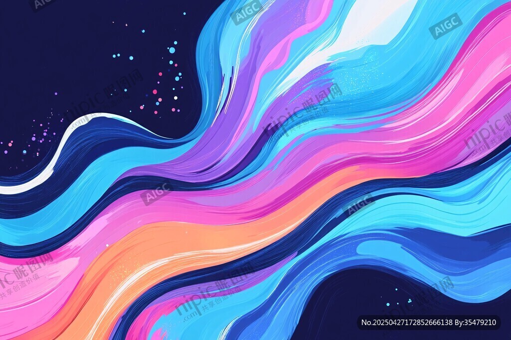 梦幻炫彩流体艺术背景图