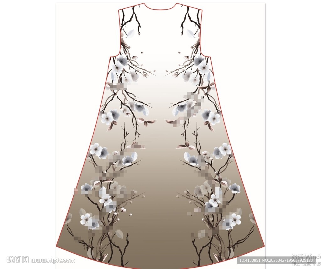 复古怀旧花朵 数码印花 