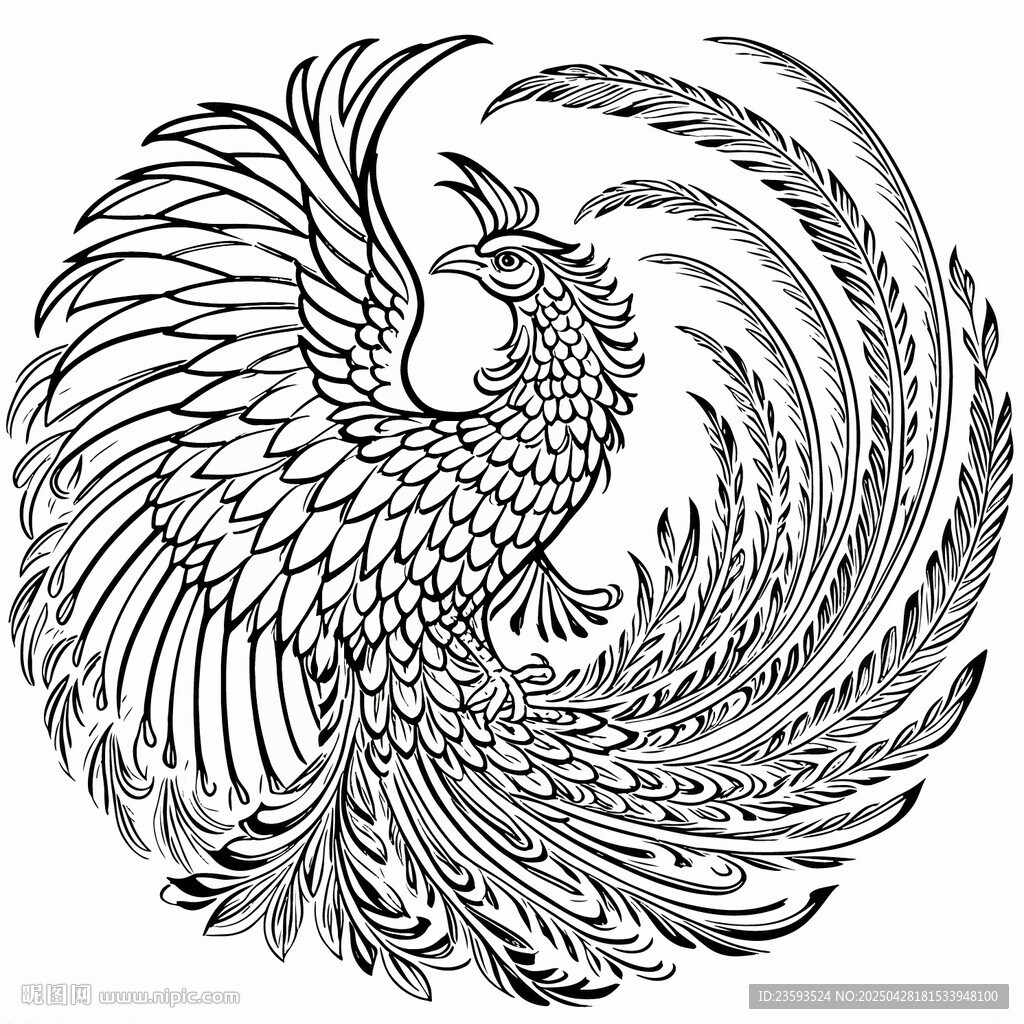 凤凰图腾图案设计
