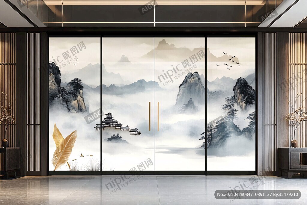 中式山水屏风 尽显典雅韵味