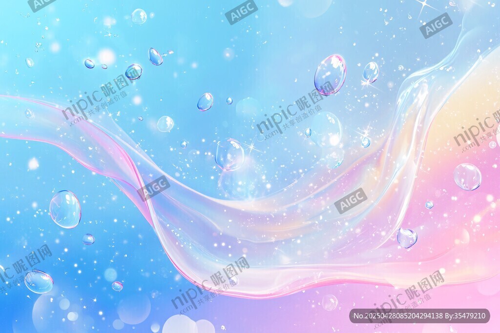 梦幻气泡流体渐变背景图