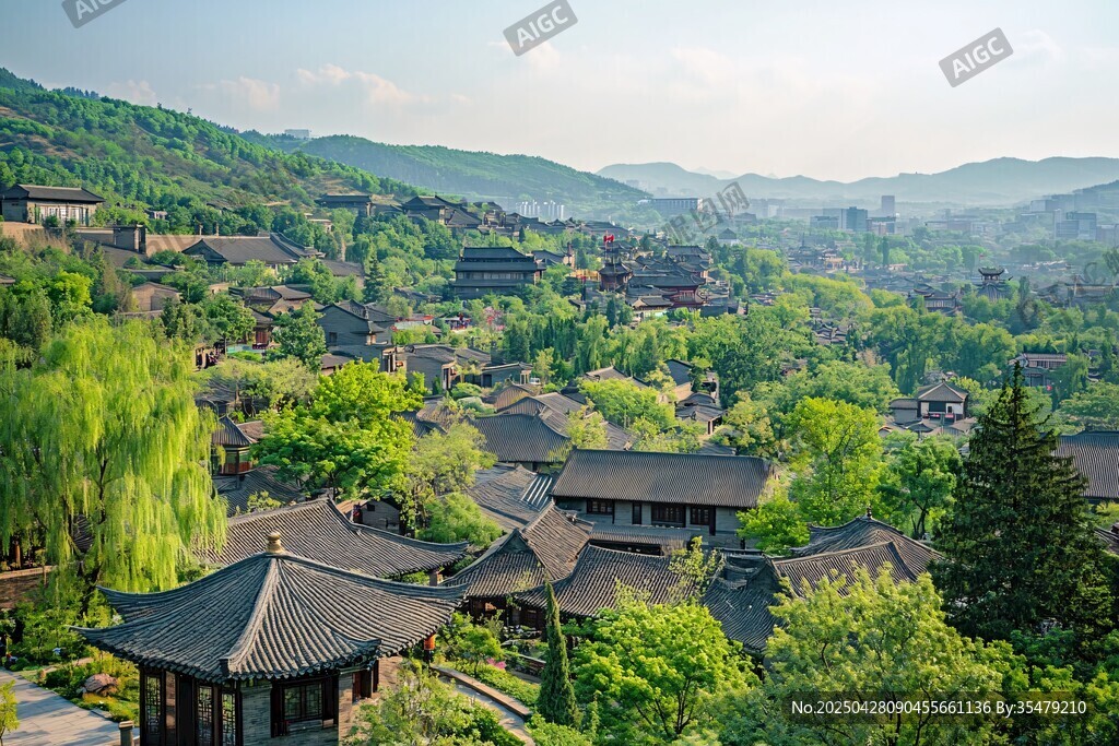 古村落风光 绿意盎然