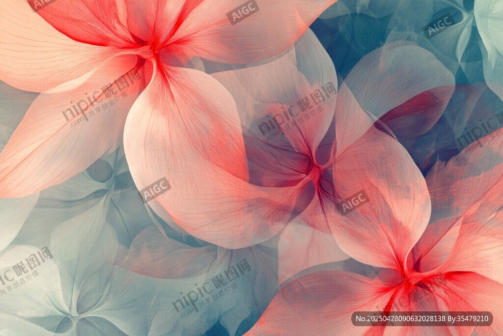 梦幻柔美花卉背景图
