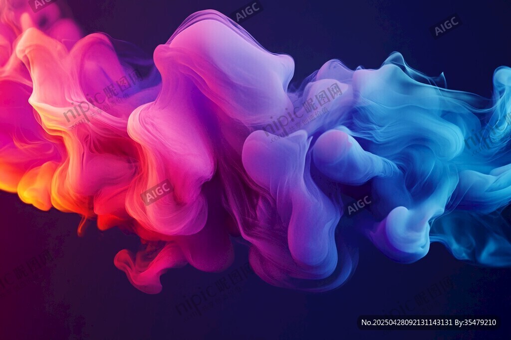 梦幻彩色烟雾艺术画面