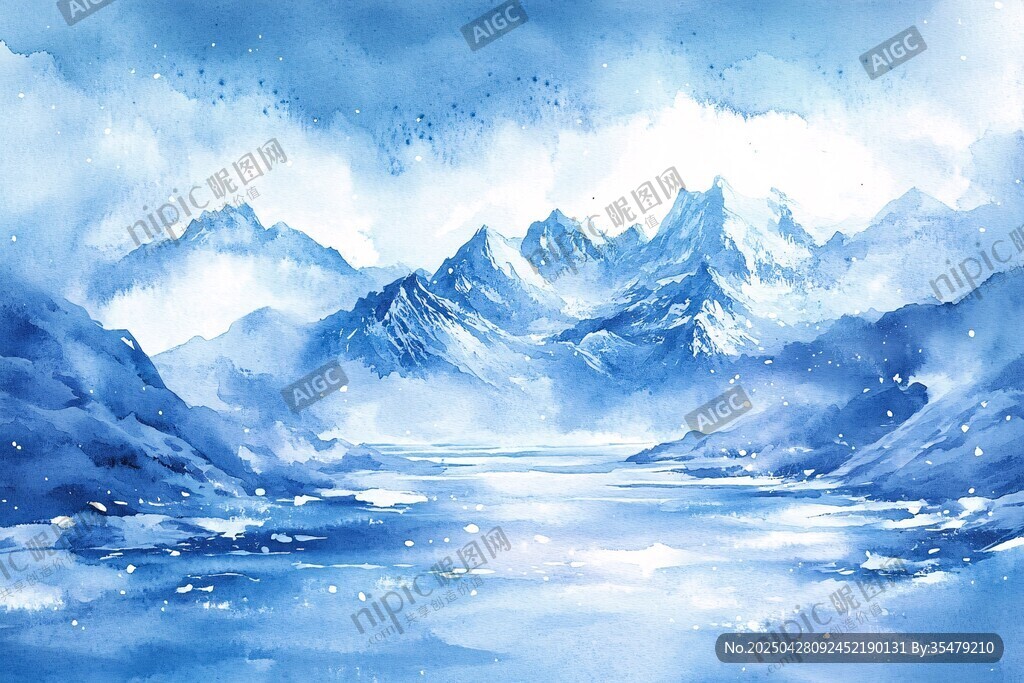 梦幻冰雪山水景
