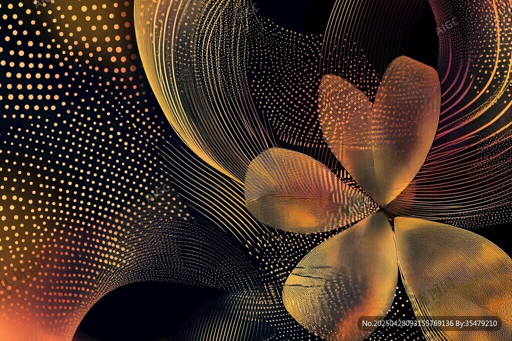 梦幻四叶草抽象艺术背景图