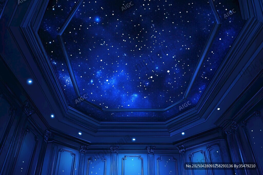 梦幻星空主题室内天花板