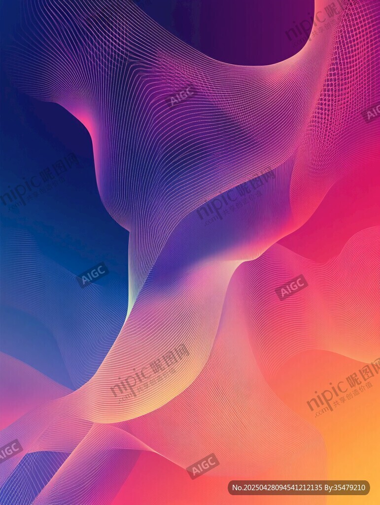 梦幻渐变流体抽象背景图