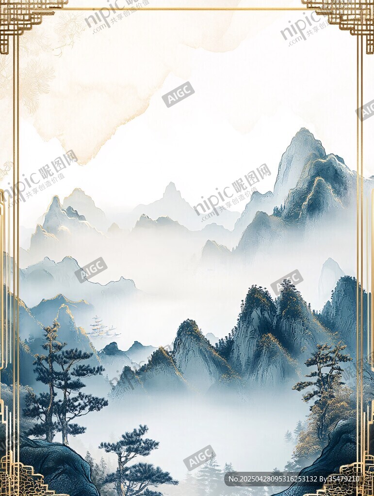 水墨山水意境画