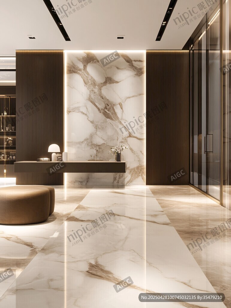 现代奢华大理石风室内空间