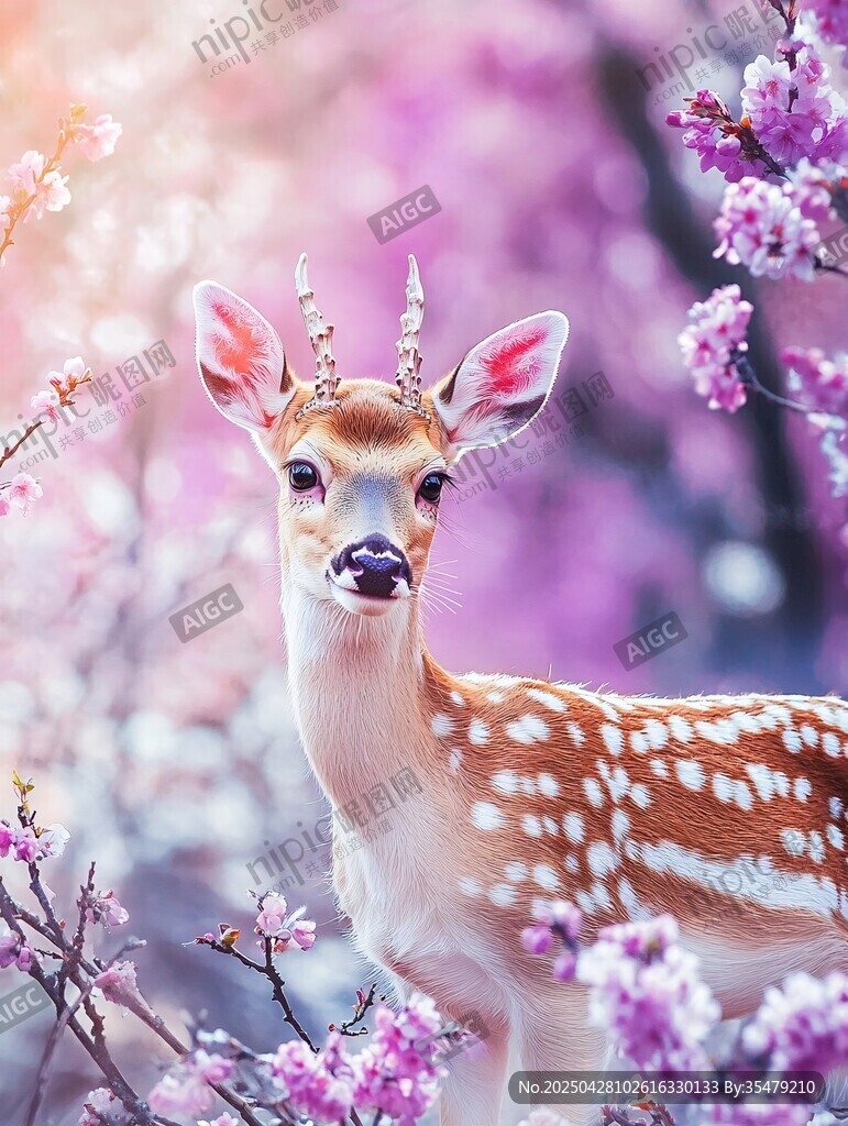 梦幻花中鹿