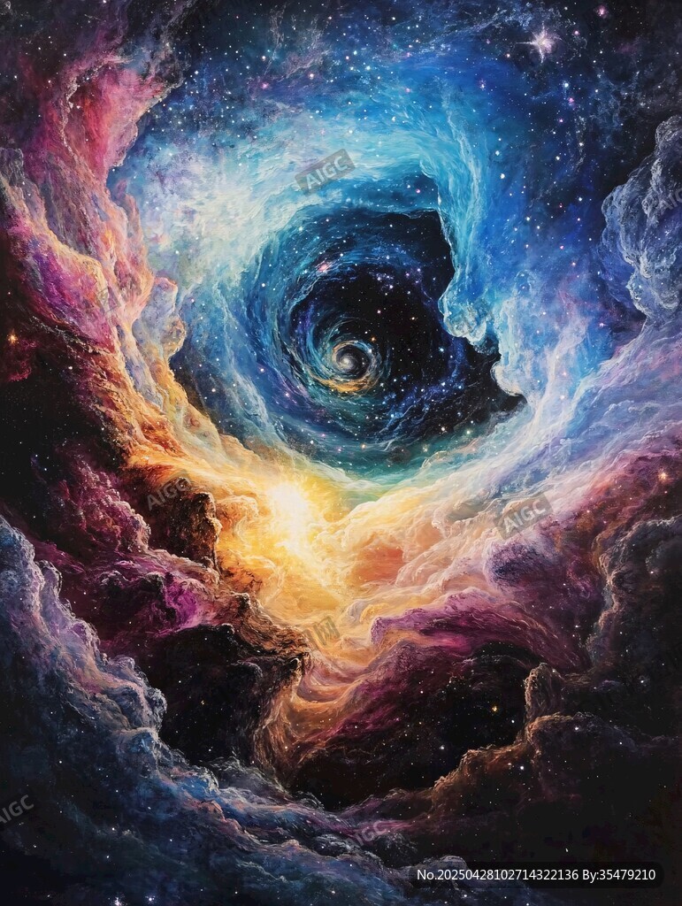 梦幻星际漩涡壮丽宇宙景