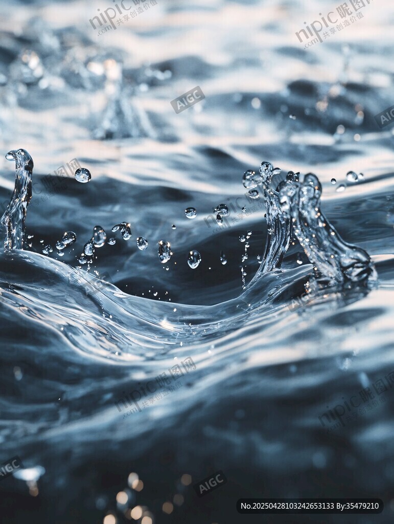 水滴飞溅的灵动瞬间