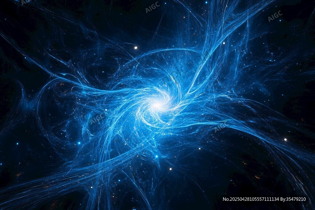 蓝色炫彩宇宙能量漩涡
