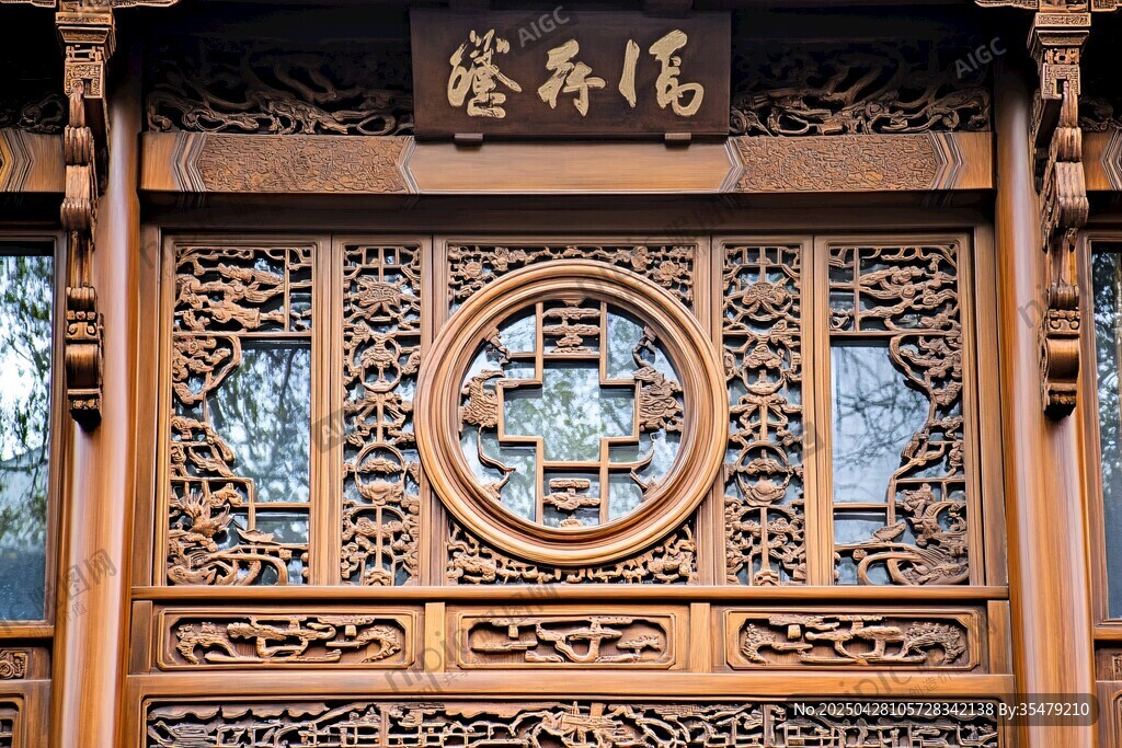 中式木雕门窗 古韵雅致