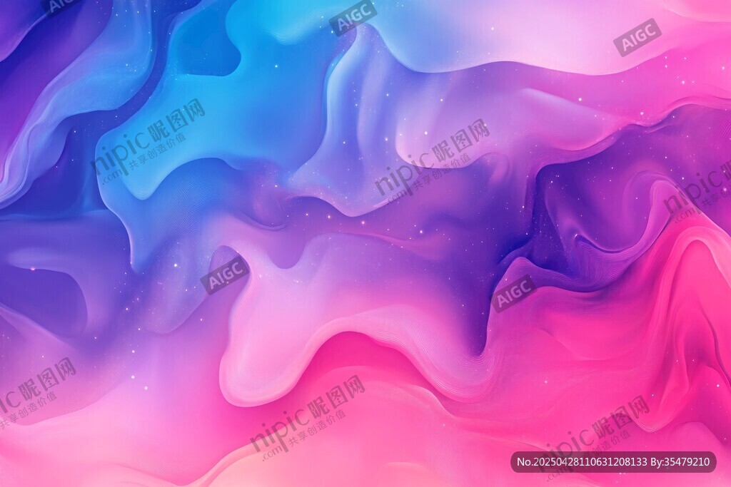 梦幻流体渐变色彩背景图