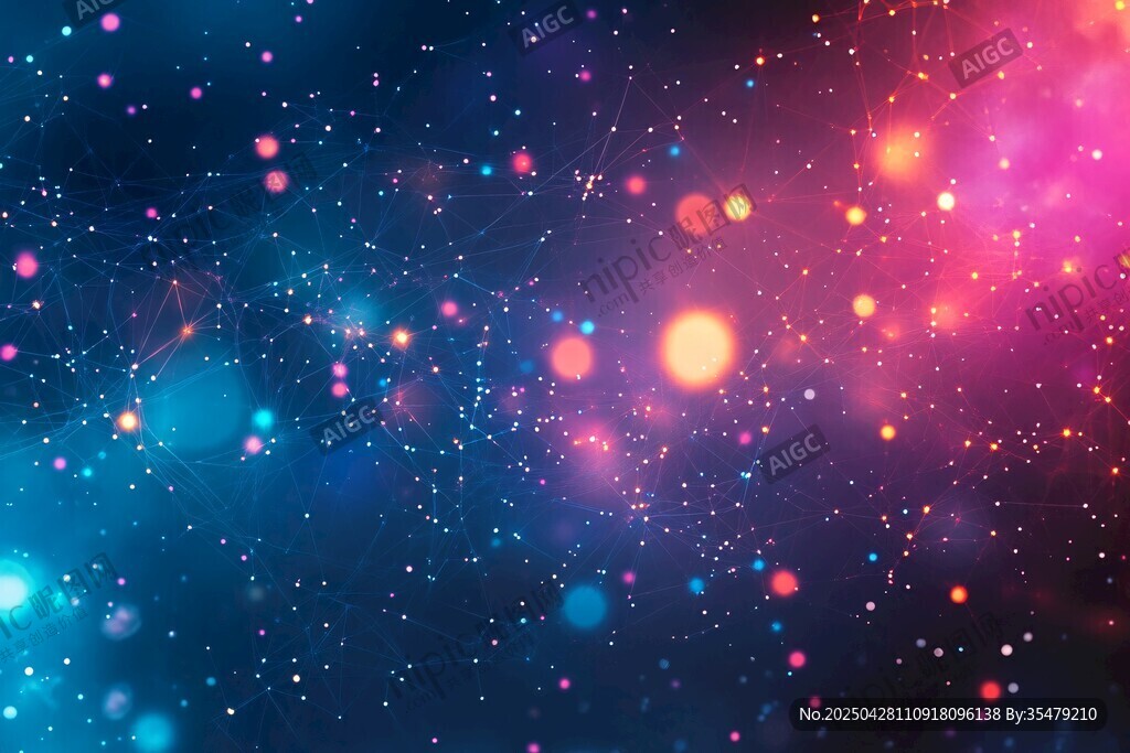 梦幻星空粒子背景图