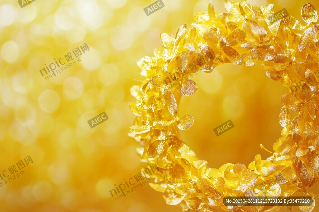 金色花环 璀璨梦幻的视觉盛宴