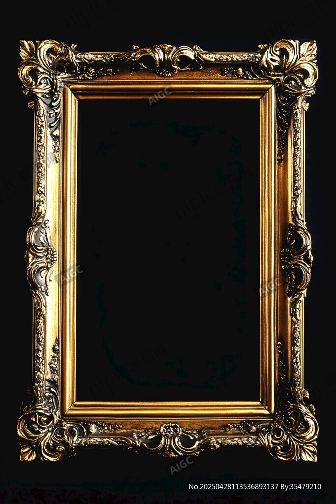 古典金色雕花画框