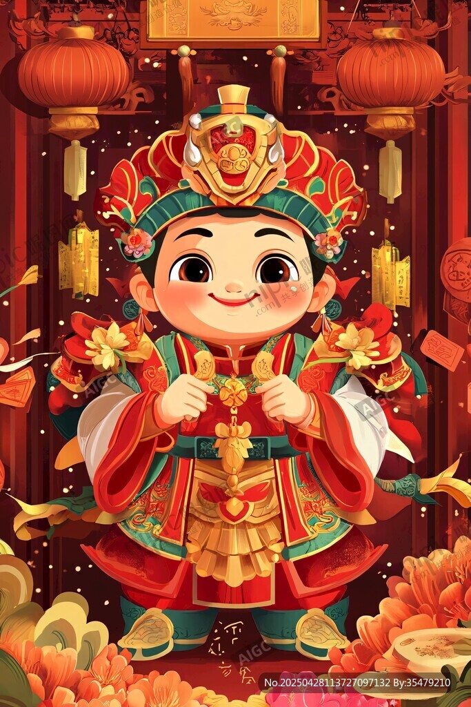 可爱财神送福来