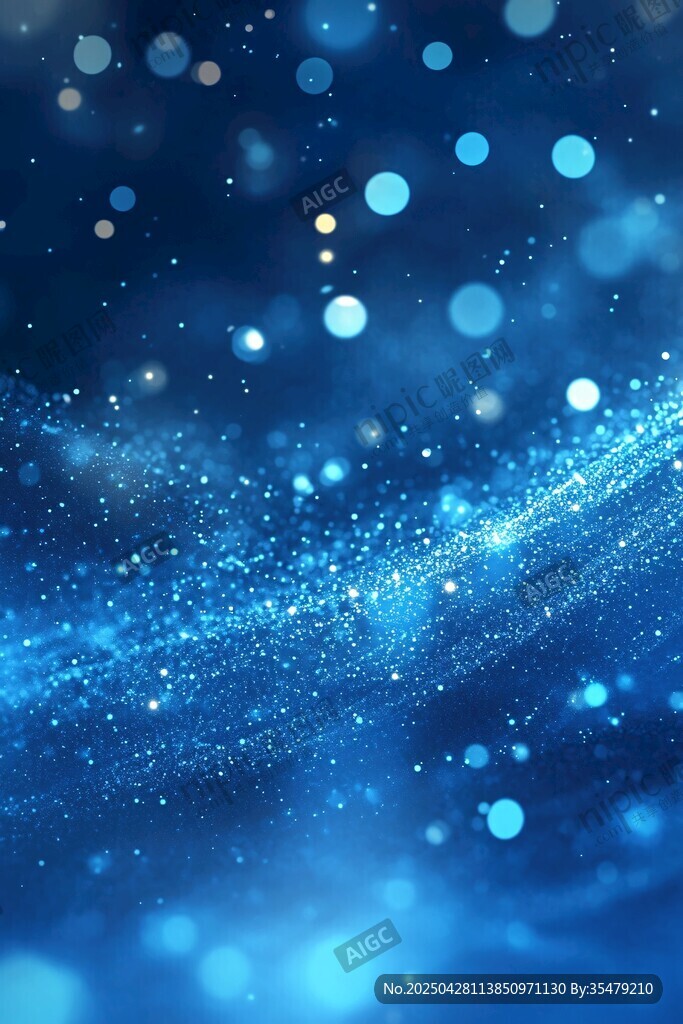 梦幻蓝色光斑背景特效