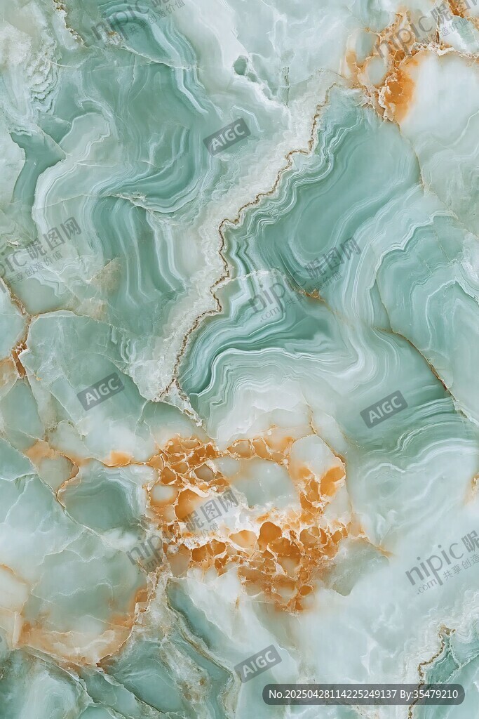 浅绿橙纹大理石纹理图案