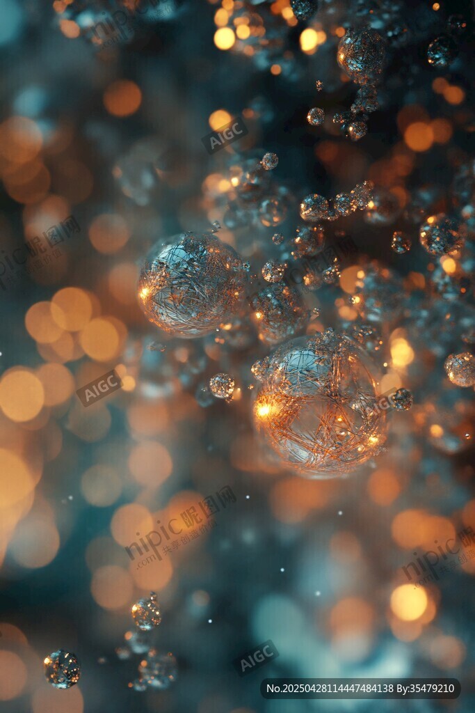 梦幻炫彩气泡光影背景图