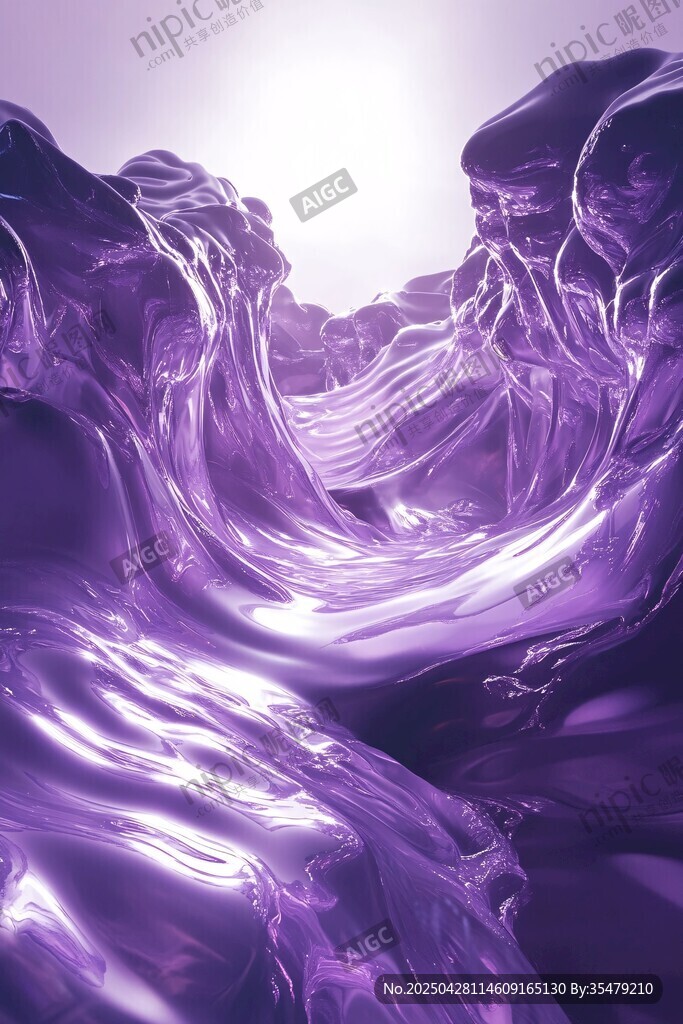 梦幻紫色流体艺术景观