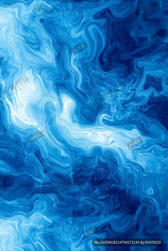 蓝色梦幻流体艺术纹理