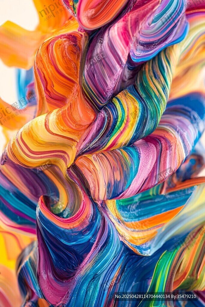 色彩交织的绚丽流体艺术