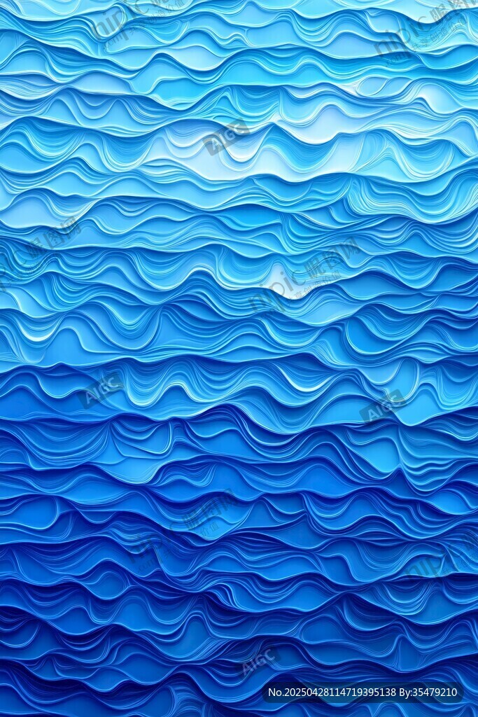蓝色波浪纹理背景图案