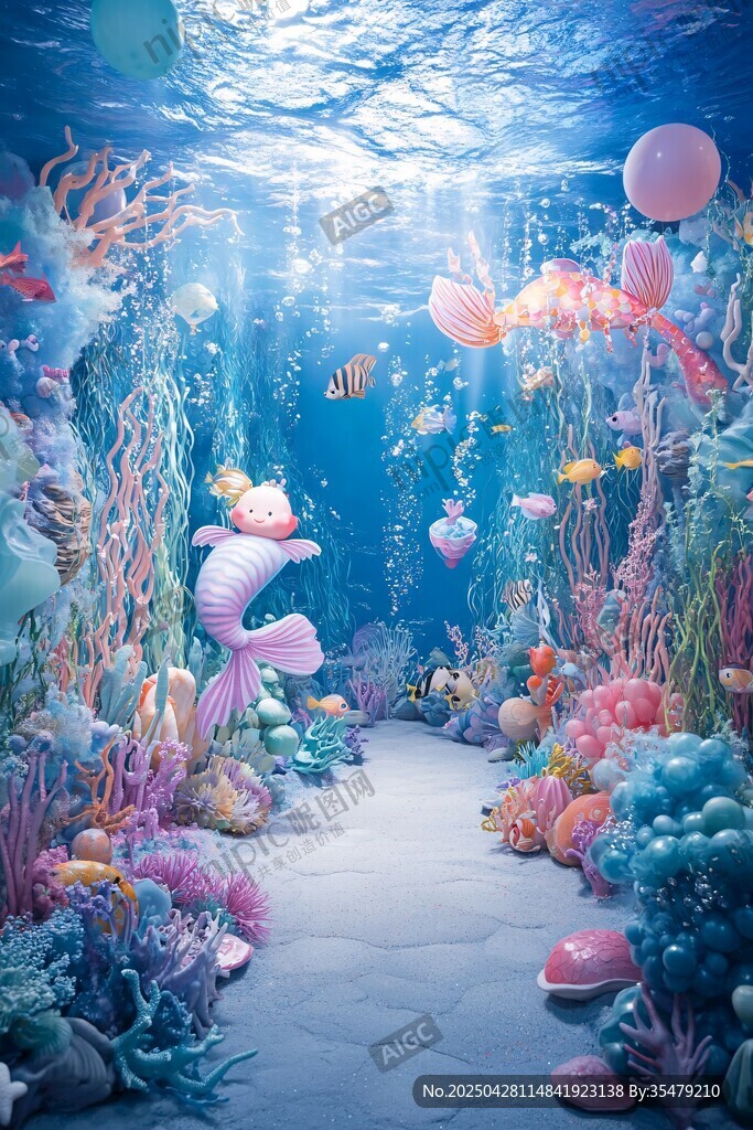 梦幻海底美人鱼奇幻场景