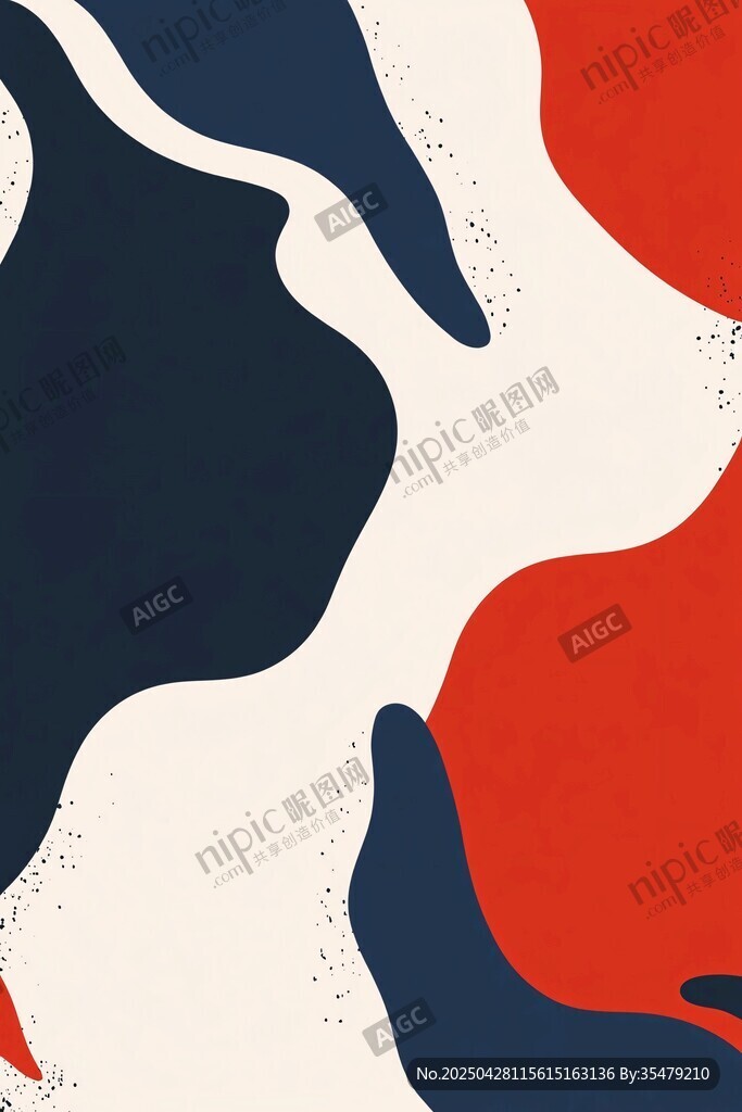 抽象几何色块艺术图案