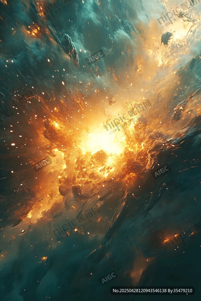 宇宙星云爆炸绚丽景象