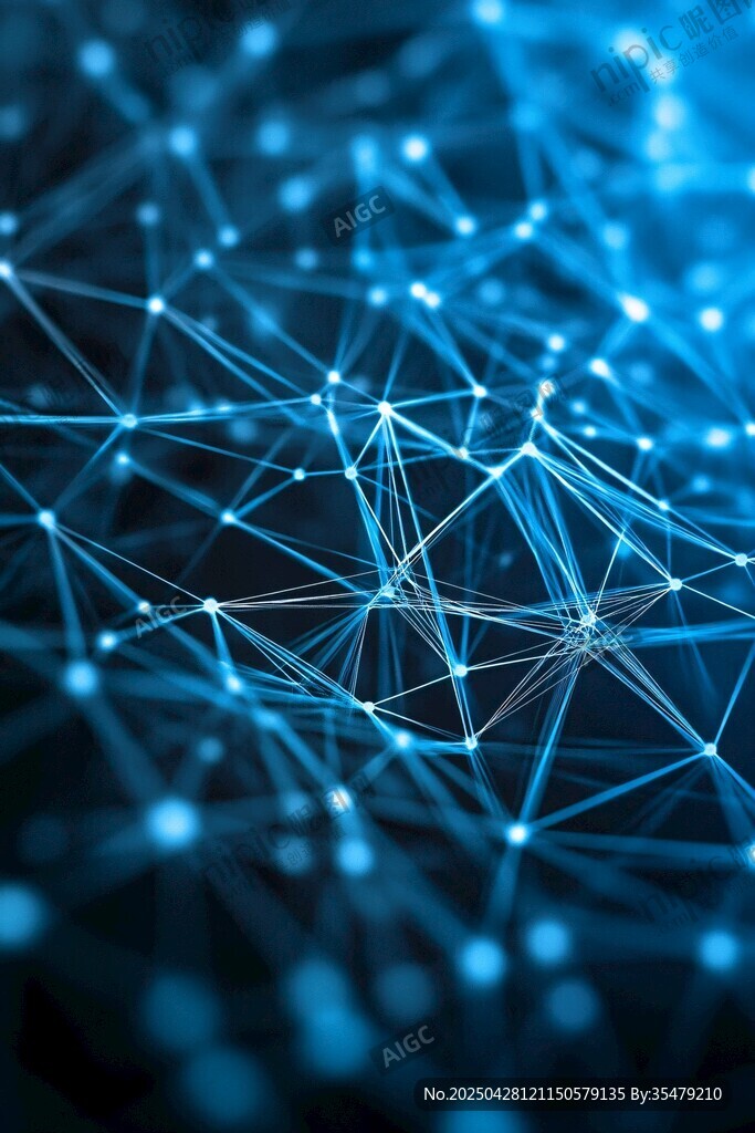 科技感网络连接抽象画面