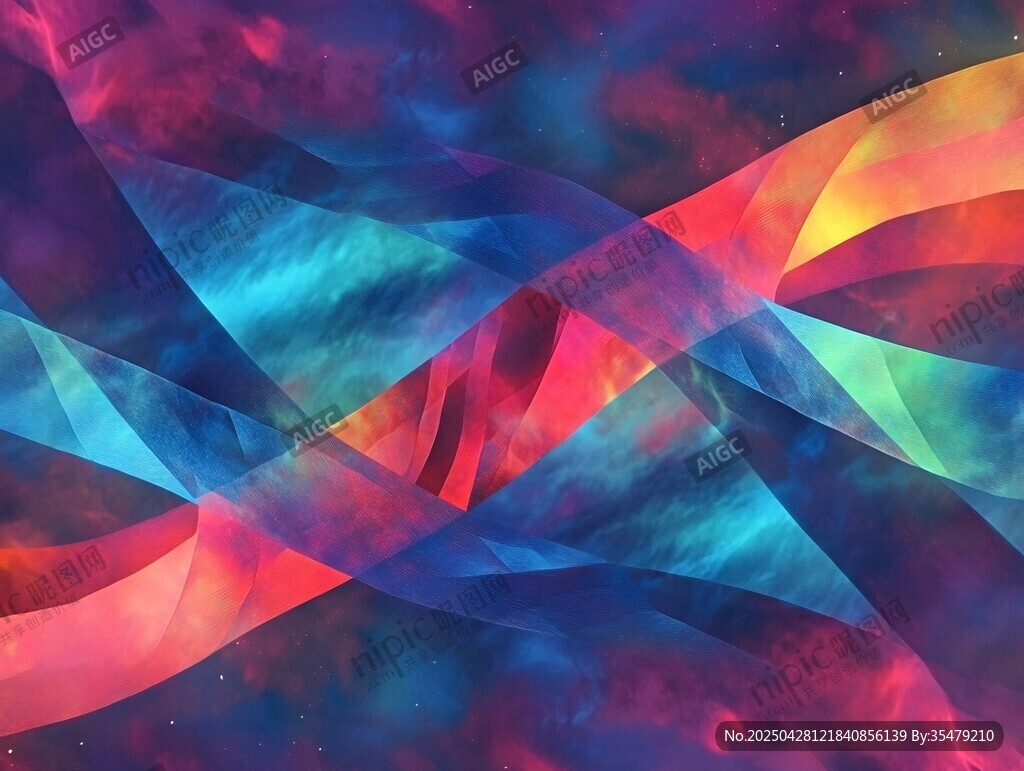 绚丽多彩的抽象线条图案