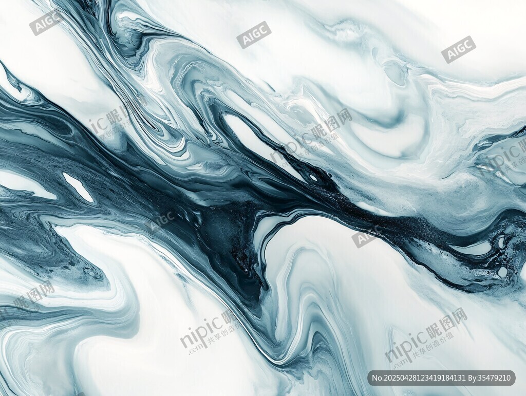 水墨流动抽象艺术纹理图