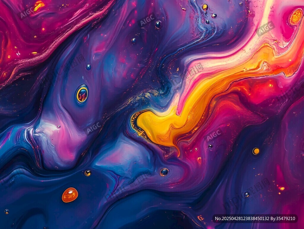 梦幻流体色彩艺术画面