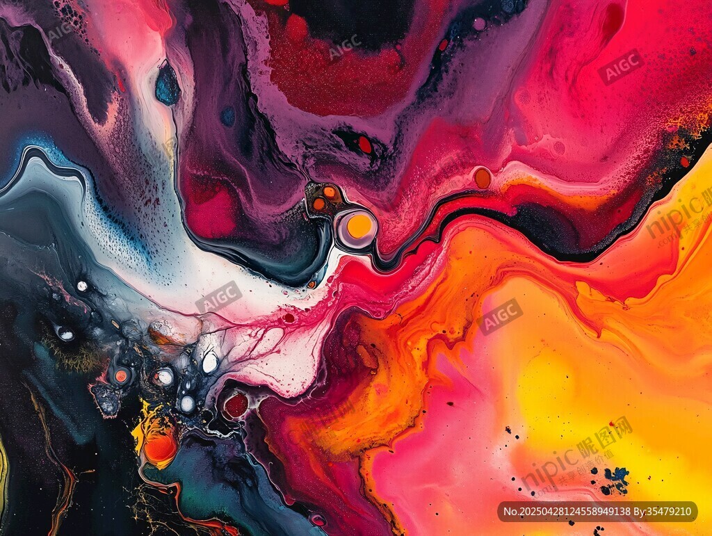 梦幻流体艺术抽象色彩画面