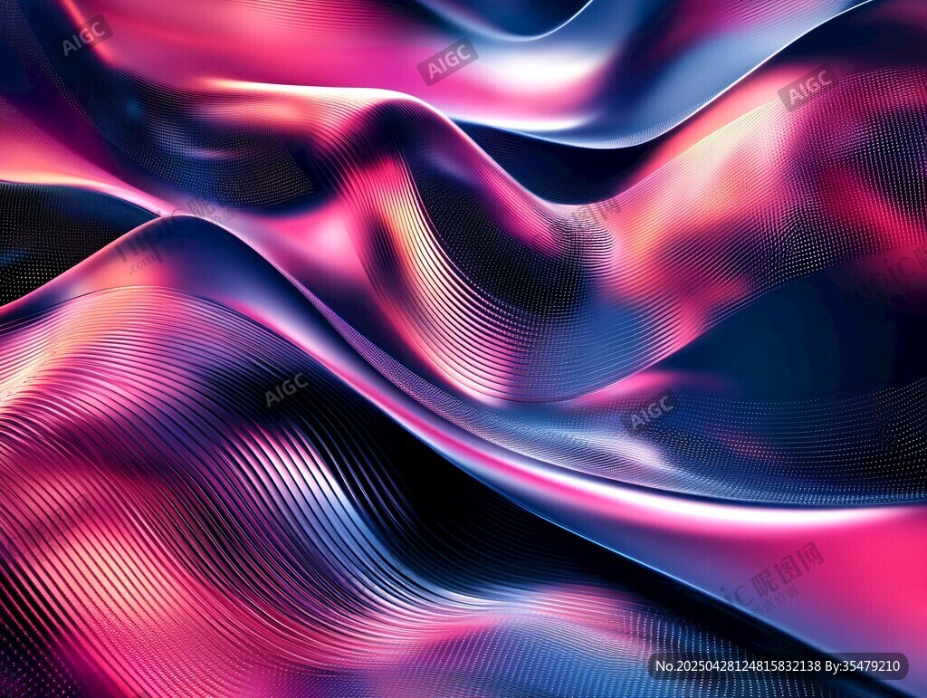 梦幻炫彩流动波纹背景
