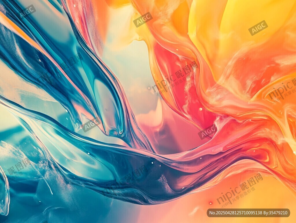 流动色彩 梦幻抽象艺术画面