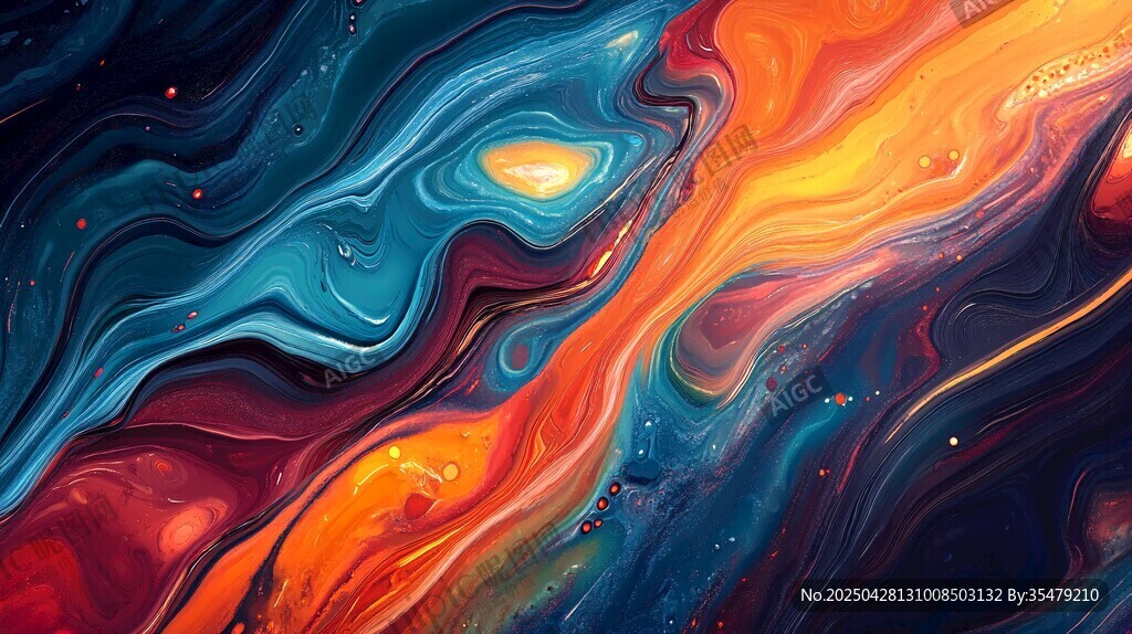 梦幻流体色彩艺术画面