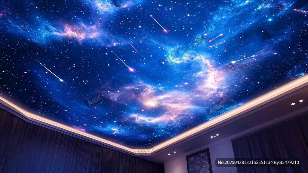 梦幻星空天花板装饰效果